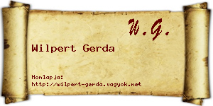 Wilpert Gerda névjegykártya
